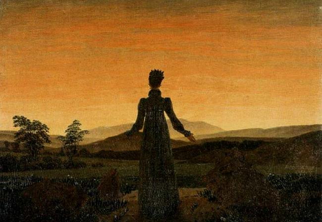 Caspar David Friedrich Woman before the Rising Sun Sweden oil painting art